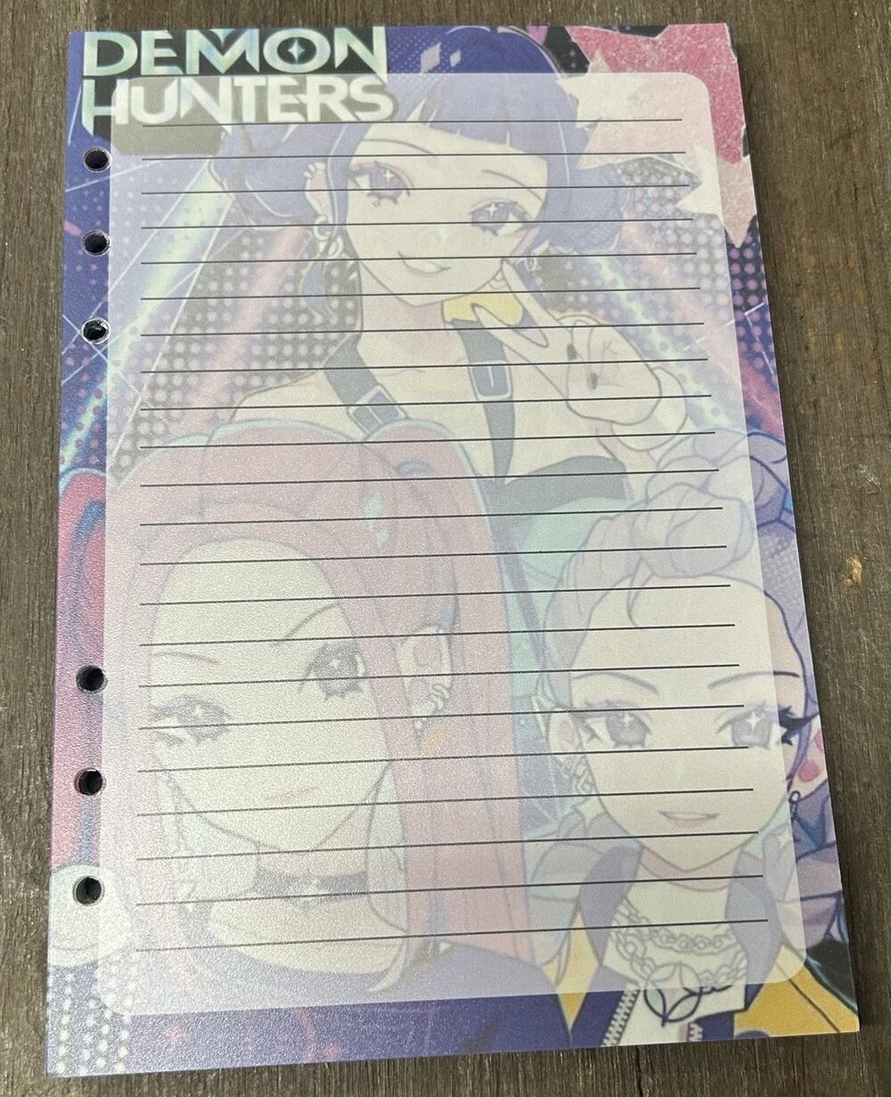 K-Pop Demon Hunters Size A5 Refill Stationery Paper (50 Sheets)